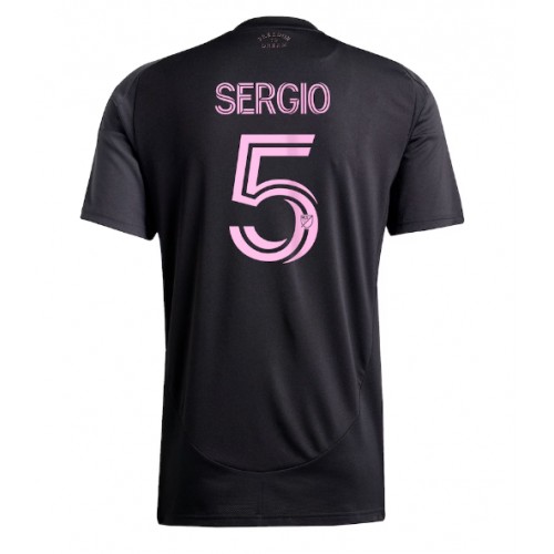 Stroje piłkarskie Inter Miami Sergio Busquets #5 Koszulka Wyjazdowej 2025-26 Krótki Rękaw